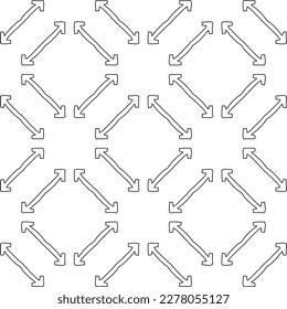  Textura ornamental monocroma con formas lineales lisas, líneas de zigzag, patrón de encaje.Resumen de patrón geométrico en blanco y negro para página web, texturas, tarjeta, afiche, tela, textil.