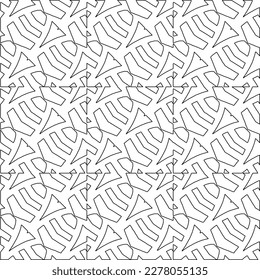  Textura ornamental monocroma con formas lineales lisas, líneas de zigzag, patrón de encaje.Resumen de patrón geométrico en blanco y negro para página web, texturas, tarjeta, afiche, tela, textil.