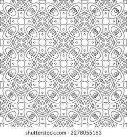  Textura ornamental monocroma con formas lineales lisas, líneas de zigzag, patrón de encaje.Resumen de patrón geométrico en blanco y negro para página web, texturas, tarjeta, afiche, tela, textil.