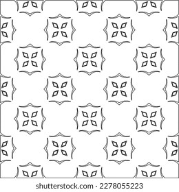  Monochrome ornamental texture with smooth linear shapes, zigzag lines, lace pattern.Abstract geometric black and white pattern for web page, textures, card, poster, fabric, textile.