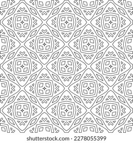  Textura ornamental monocroma con formas lineales lisas, líneas de zigzag, patrón de encaje.Resumen de patrón geométrico en blanco y negro para página web, texturas, tarjeta, afiche, tela, textil.