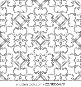  Textura ornamental monocroma con formas lineales lisas, líneas de zigzag, patrón de encaje.Resumen de patrón geométrico en blanco y negro para página web, texturas, tarjeta, afiche, tela, textil.