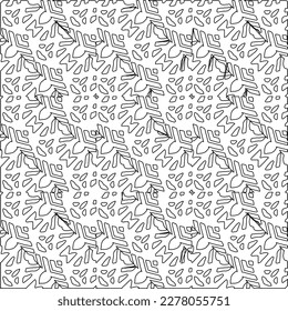  Textura ornamental monocroma con formas lineales lisas, líneas de zigzag, patrón de encaje.Resumen de patrón geométrico en blanco y negro para página web, texturas, tarjeta, afiche, tela, textil.