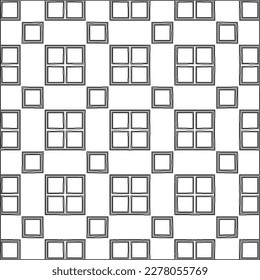  Monochrome ornamental texture with smooth linear shapes, zigzag lines, lace pattern.Abstract geometric black and white pattern for web page, textures, card, poster, fabric, textile.