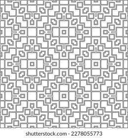  Textura ornamental monocroma con formas lineales lisas, líneas de zigzag, patrón de encaje.Resumen de patrón geométrico en blanco y negro para página web, texturas, tarjeta, afiche, tela, textil.