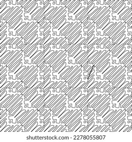  Monochrome ornamental texture with smooth linear shapes, zigzag lines, lace pattern.Abstract geometric black and white pattern for web page, textures, card, poster, fabric, textile.