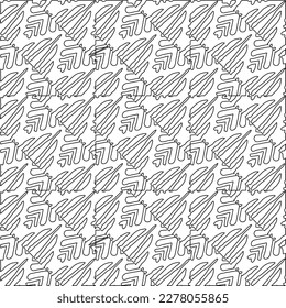  Monochrome ornamental texture with smooth linear shapes, zigzag lines, lace pattern.Abstract geometric black and white pattern for web page, textures, card, poster, fabric, textile.