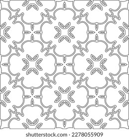  Textura ornamental monocroma con formas lineales lisas, líneas de zigzag, patrón de encaje.Resumen de patrón geométrico en blanco y negro para página web, texturas, tarjeta, afiche, tela, textil.
