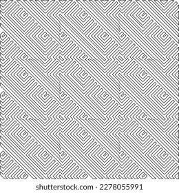  Monochrome ornamental texture with smooth linear shapes, zigzag lines, lace pattern.Abstract geometric black and white pattern for web page, textures, card, poster, fabric, textile.