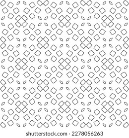  Monochrome ornamental texture with smooth linear shapes, zigzag lines, lace pattern.Abstract geometric black and white pattern for web page, textures, card, poster, fabric, textile.