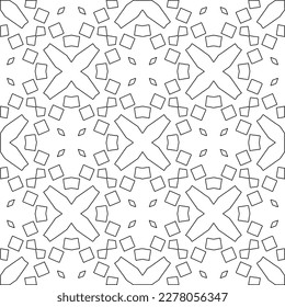  Textura ornamental monocroma con formas lineales lisas, líneas de zigzag, patrón de encaje.Resumen de patrón geométrico en blanco y negro para página web, texturas, tarjeta, afiche, tela, textil.
