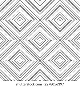  Monochrome ornamental texture with smooth linear shapes, zigzag lines, lace pattern.Abstract geometric black and white pattern for web page, textures, card, poster, fabric, textile.