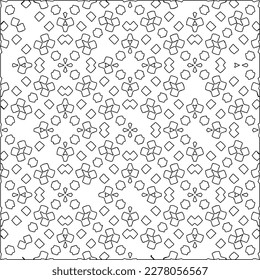  Monochrome ornamental texture with smooth linear shapes, zigzag lines, lace pattern.Abstract geometric black and white pattern for web page, textures, card, poster, fabric, textile.