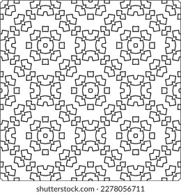  Textura ornamental monocroma con formas lineales lisas, líneas de zigzag, patrón de encaje.Resumen de patrón geométrico en blanco y negro para página web, texturas, tarjeta, afiche, tela, textil.