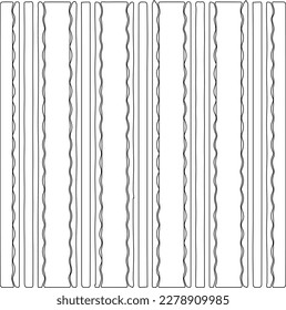 Textura ornamental monocroma con formas lineales lisas, líneas de zigzag, patrón de encaje.Resumen de patrón geométrico en blanco y negro para página web, texturas, tarjeta, afiche, tela, textil.