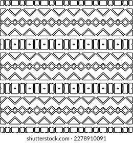 
 Monochrome ornamental texture with smooth linear shapes, zigzag lines, lace pattern.Abstract geometric black and white pattern for web page, textures, card, poster, fabric, textile.