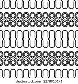
 Monochrome ornamental texture with smooth linear shapes, zigzag lines, lace pattern.Abstract geometric black and white pattern for web page, textures, card, poster, fabric, textile.
