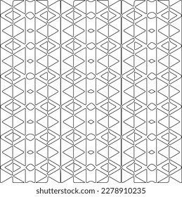 Textura ornamental monocroma con formas lineales lisas, líneas de zigzag, patrón de encaje.Resumen de patrón geométrico en blanco y negro para página web, texturas, tarjeta, afiche, tela, textil.
