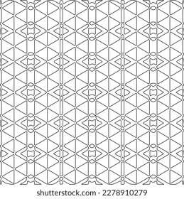 Monochrome ornamental texture with smooth linear shapes, zigzag lines, lace pattern.Abstract geometric black and white pattern for web page, textures, card, poster, fabric, textile.