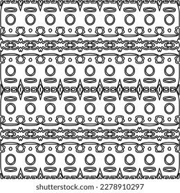
 Monochrome ornamental texture with smooth linear shapes, zigzag lines, lace pattern.Abstract geometric black and white pattern for web page, textures, card, poster, fabric, textile.
