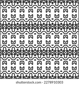 
 Textura ornamental monocroma con formas lineales lisas, líneas de zigzag, patrón de encaje.Resumen de patrón geométrico en blanco y negro para página web, texturas, tarjeta, afiche, tela, textil.