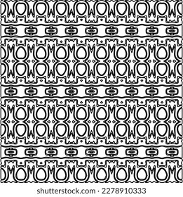 
 Monochrome ornamental texture with smooth linear shapes, zigzag lines, lace pattern.Abstract geometric black and white pattern for web page, textures, card, poster, fabric, textile.