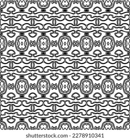 
 Textura ornamental monocroma con formas lineales lisas, líneas de zigzag, patrón de encaje.Resumen de patrón geométrico en blanco y negro para página web, texturas, tarjeta, afiche, tela, textil.