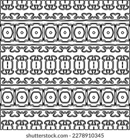 
 Monochrome ornamental texture with smooth linear shapes, zigzag lines, lace pattern.Abstract geometric black and white pattern for web page, textures, card, poster, fabric, textile.