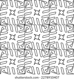  Textura ornamental monocroma con formas lineales lisas, líneas de zigzag, patrón de encaje.Resumen de patrón geométrico en blanco y negro para página web, texturas, tarjeta, afiche, tela, textil.