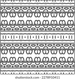 
 Monochrome ornamental texture with smooth linear shapes, zigzag lines, lace pattern.Abstract geometric black and white pattern for web page, textures, card, poster, fabric, textile.