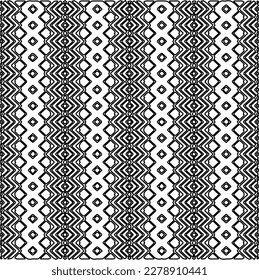  Monochrome ornamental texture with smooth linear shapes, zigzag lines, lace pattern.Abstract geometric black and white pattern for web page, textures, card, poster, fabric, textile.