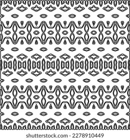 
 Monochrome ornamental texture with smooth linear shapes, zigzag lines, lace pattern.Abstract geometric black and white pattern for web page, textures, card, poster, fabric, textile.