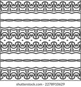 
 Monochrome ornamental texture with smooth linear shapes, zigzag lines, lace pattern.Abstract geometric black and white pattern for web page, textures, card, poster, fabric, textile.