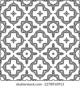  Monochrome ornamental texture with smooth linear shapes, zigzag lines, lace pattern.Abstract geometric black and white pattern for web page, textures, card, poster, fabric, textile.