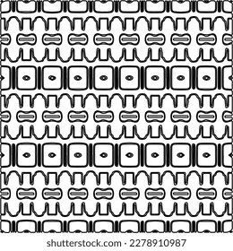 
 Textura ornamental monocroma con formas lineales lisas, líneas de zigzag, patrón de encaje.Resumen de patrón geométrico en blanco y negro para página web, texturas, tarjeta, afiche, tela, textil.