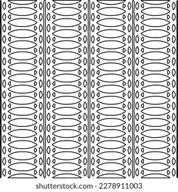  Monochrome ornamental texture with smooth linear shapes, zigzag lines, lace pattern.Abstract geometric black and white pattern for web page, textures, card, poster, fabric, textile.