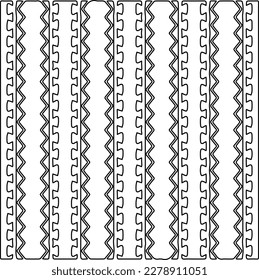  Monochrome ornamental texture with smooth linear shapes, zigzag lines, lace pattern.Abstract geometric black and white pattern for web page, textures, card, poster, fabric, textile.