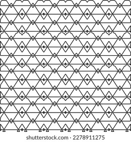  Monochrome ornamental texture with smooth linear shapes, zigzag lines, lace pattern.Abstract geometric black and white pattern for web page, textures, card, poster, fabric, textile.