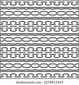 
 Textura ornamental monocroma con formas lineales lisas, líneas de zigzag, patrón de encaje.Resumen de patrón geométrico en blanco y negro para página web, texturas, tarjeta, afiche, tela, textil.