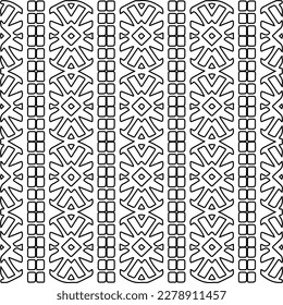  Textura ornamental monocroma con formas lineales lisas, líneas de zigzag, patrón de encaje.Resumen de patrón geométrico en blanco y negro para página web, texturas, tarjeta, afiche, tela, textil.