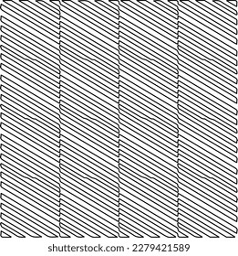  Monochrome ornamental texture with smooth linear shapes, zigzag lines, lace pattern.Abstract geometric black and white pattern for web page, textures, card, poster, fabric, textile.