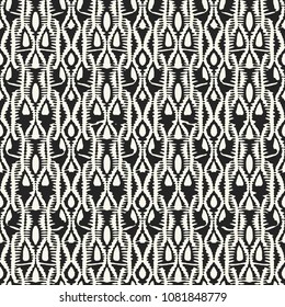 Monochrome Ornate Folk Textured Pattern