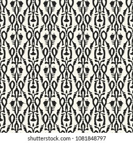 Monochrome Ornate Folk Textured Pattern