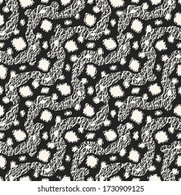 Monochrome Ornate Graphic Motif Textured Pattern