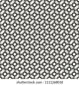 Monochrome Ornate Textured Checked Pattern