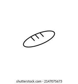 Monochrome outline sign suitable for web sites, books, banners, stores, advertisements. Editable stroke. Line icon of bread or baton 