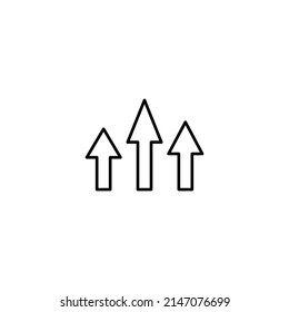 Monochrome outline sign suitable for web sites, books, banners, stores, advertisements. Editable stroke. Line icon of various arrows 