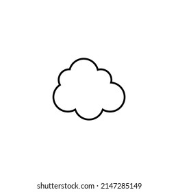 Monochrome Umrisszeichen geeignet für Webseiten, Bücher, Banner, Läden, Werbung. Liniensymbol der einfachen Wolke 