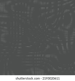 Monochrome overlay texture of rough canvas fiber. Burlap grunge checkered pattern. Gray and white dot lattice fabric. Textile grid, braided thread background. Cloth linen sack backdrop. Vector