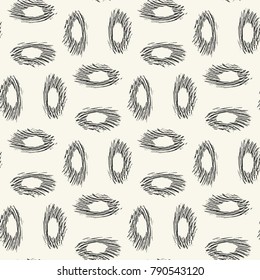 Monochrome Paintbrush Stroke Textured Checked Pattern